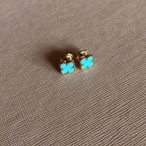 Van Cleef & Arpels Sweet Alhambra studs turquoise